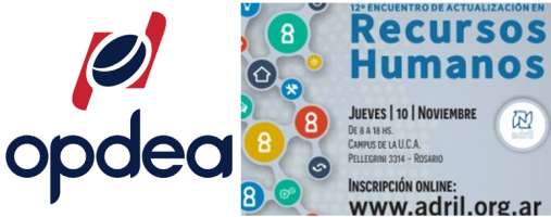 OPDEA< tiene el agrado de esponsorizar el 12° Encuentro de actualización en RRHH ADRIL 